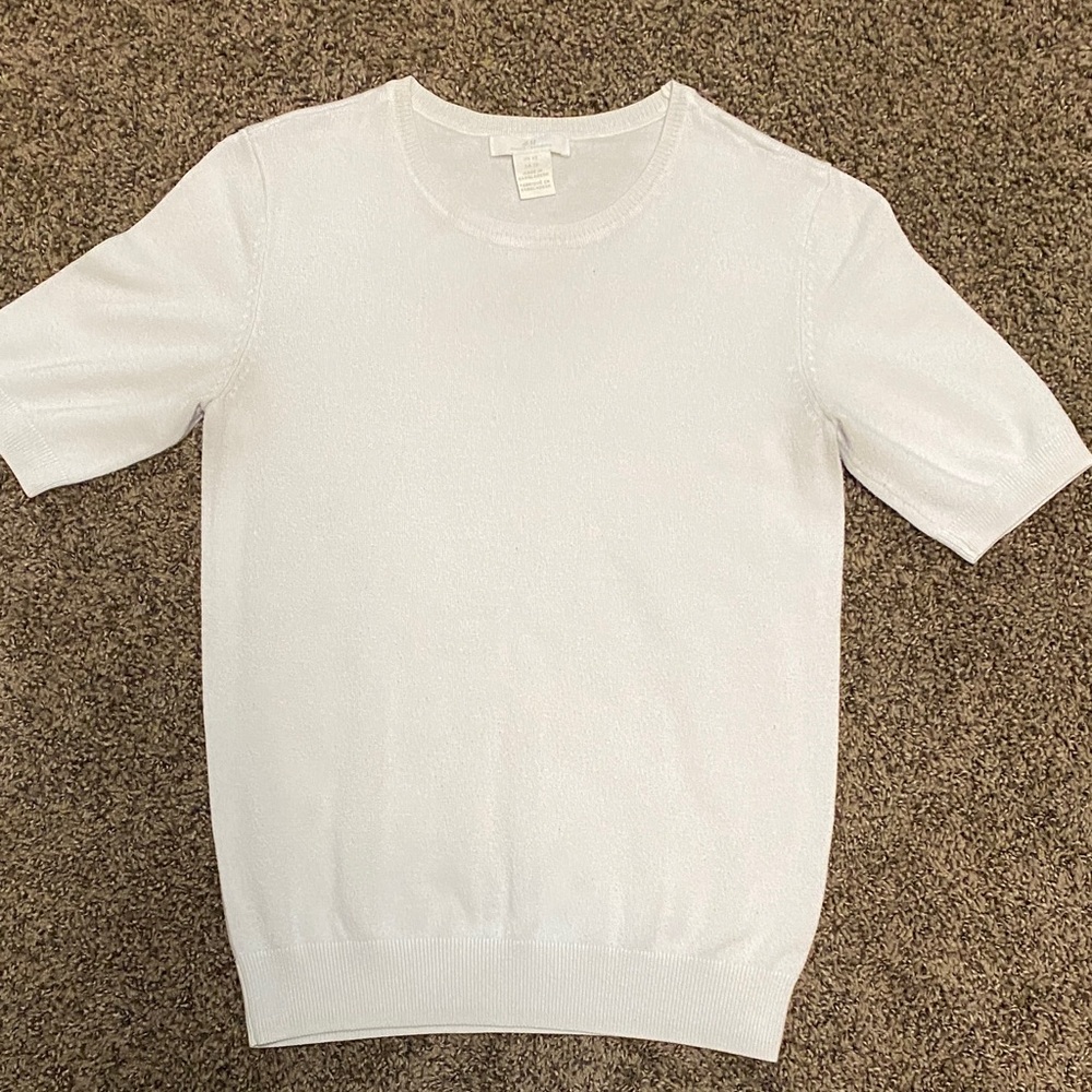 H&M Men's White Crewneck Sweater